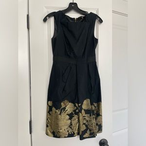 Elie Tahari black and gold dress